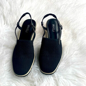 VANELi Womens Grace Round Toe Slip On Wedge Sandals Size 7M